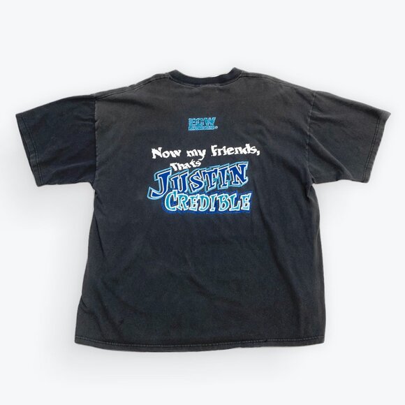XXL - Rare Vintage ECW Justin Credible The Hardcore Icon Tee - Picture 2 of 3